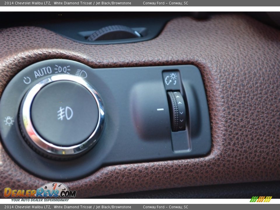 2014 Chevrolet Malibu LTZ White Diamond Tricoat / Jet Black/Brownstone Photo #12