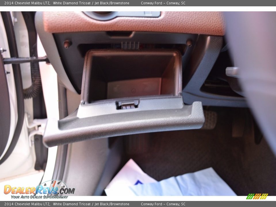 2014 Chevrolet Malibu LTZ White Diamond Tricoat / Jet Black/Brownstone Photo #14