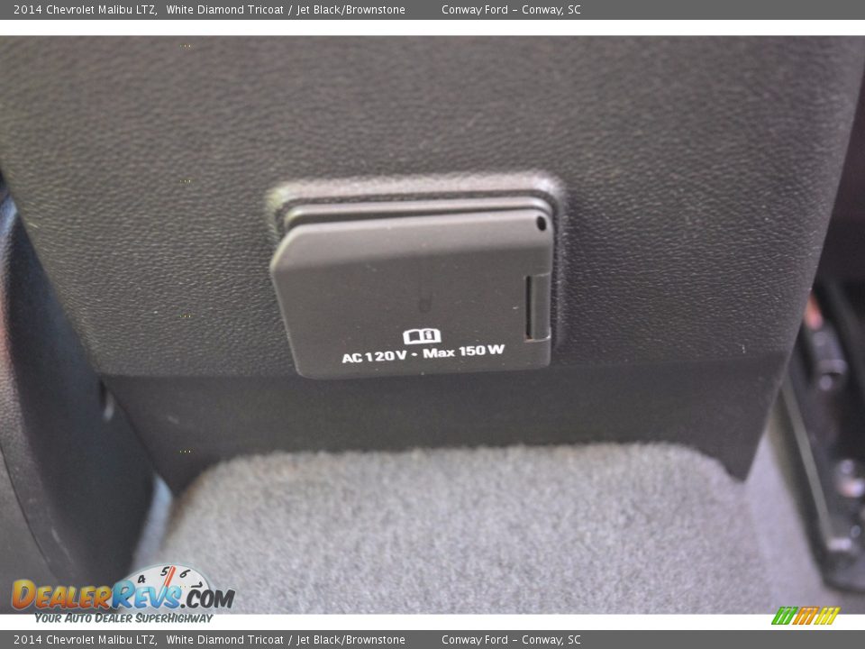 2014 Chevrolet Malibu LTZ White Diamond Tricoat / Jet Black/Brownstone Photo #26