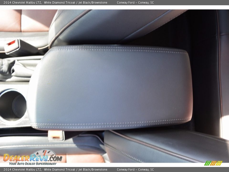 2014 Chevrolet Malibu LTZ White Diamond Tricoat / Jet Black/Brownstone Photo #31
