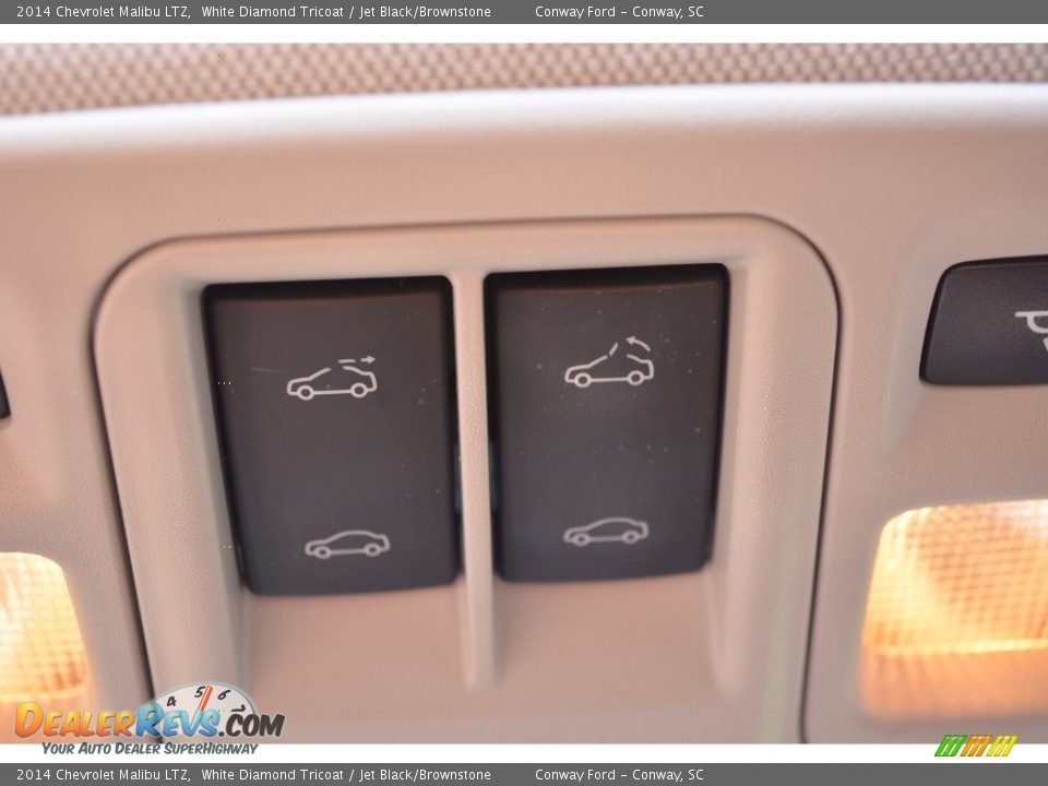 2014 Chevrolet Malibu LTZ White Diamond Tricoat / Jet Black/Brownstone Photo #33