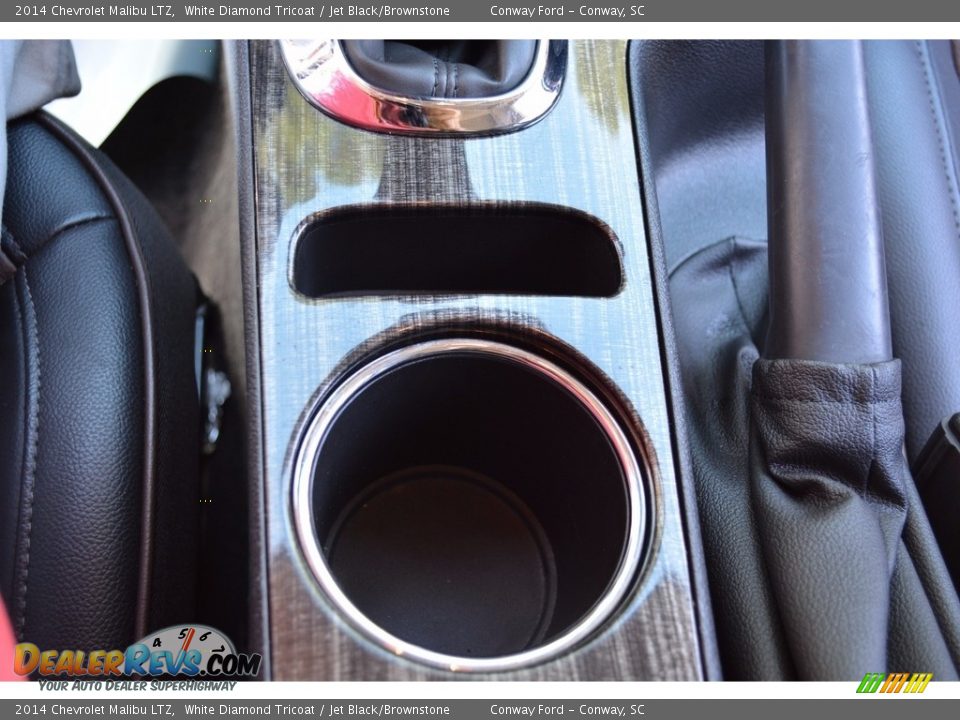 2014 Chevrolet Malibu LTZ White Diamond Tricoat / Jet Black/Brownstone Photo #34