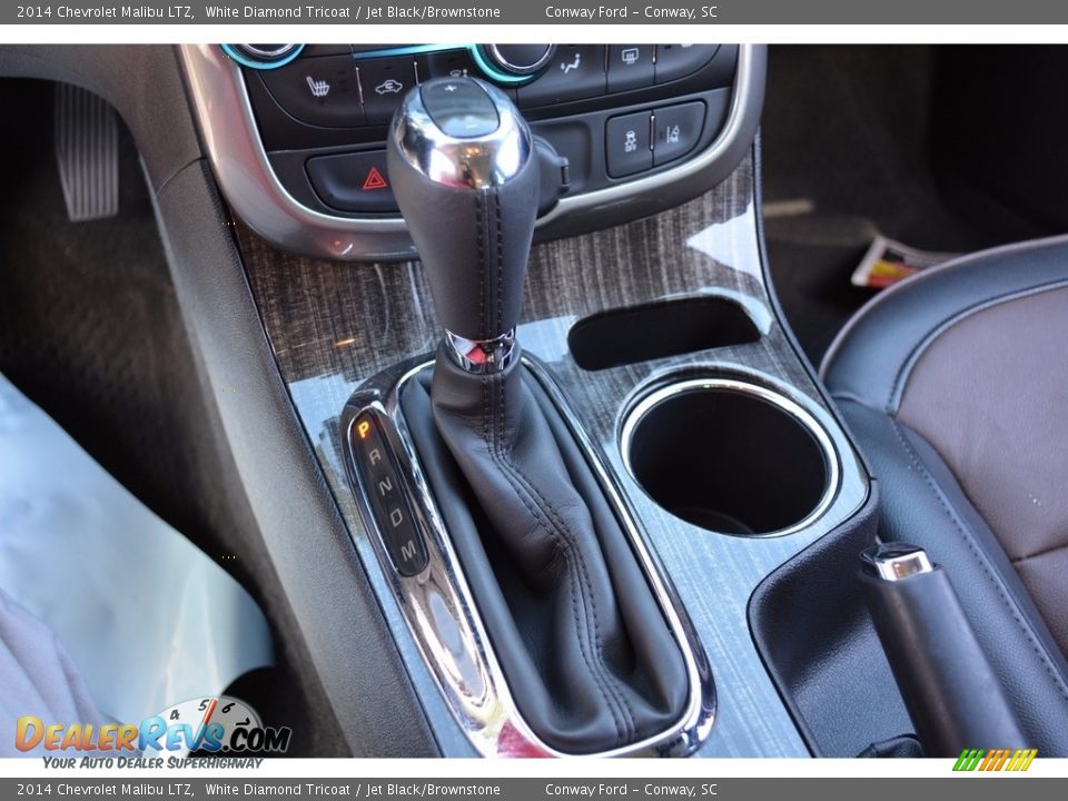 2014 Chevrolet Malibu LTZ White Diamond Tricoat / Jet Black/Brownstone Photo #36