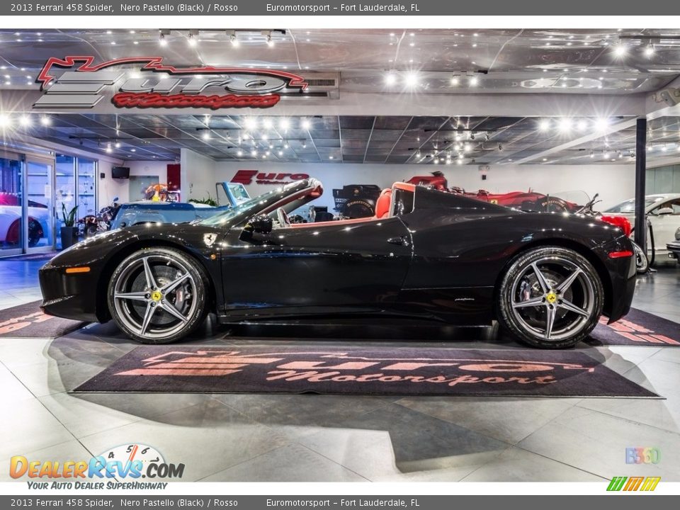 2013 Ferrari 458 Spider Nero Pastello (Black) / Rosso Photo #2