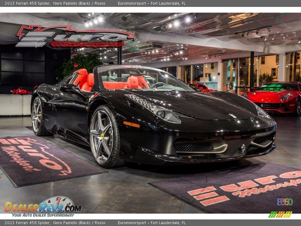 2013 Ferrari 458 Spider Nero Pastello (Black) / Rosso Photo #4