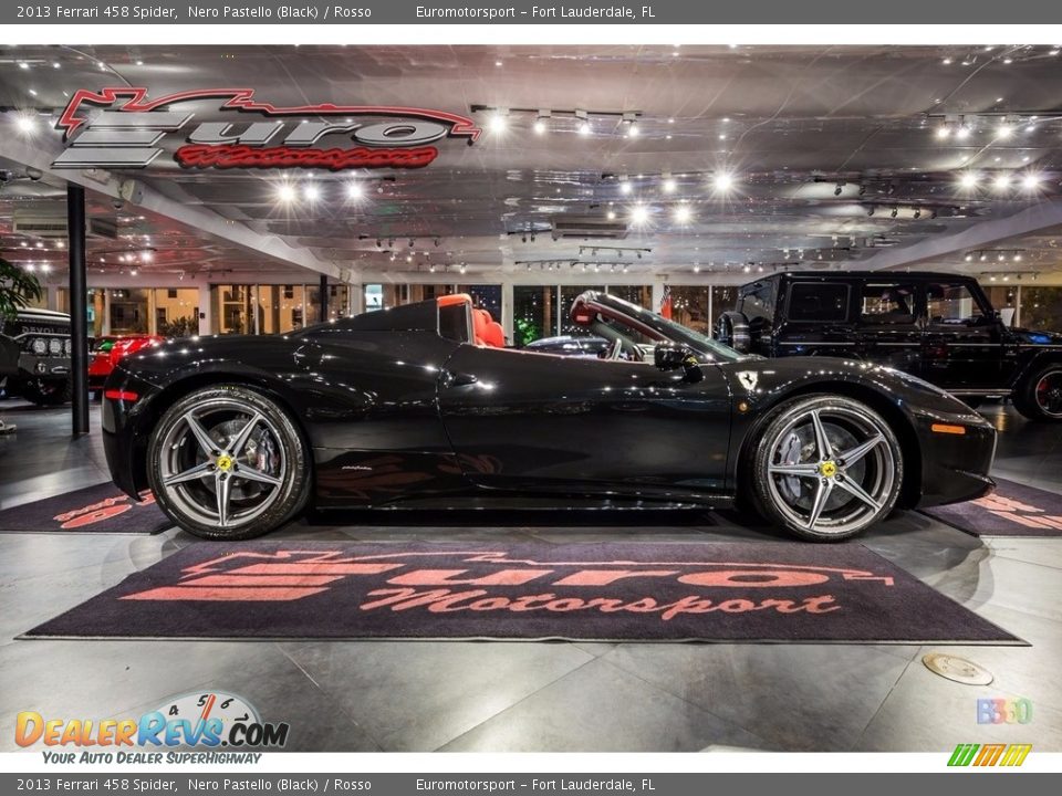 2013 Ferrari 458 Spider Nero Pastello (Black) / Rosso Photo #5