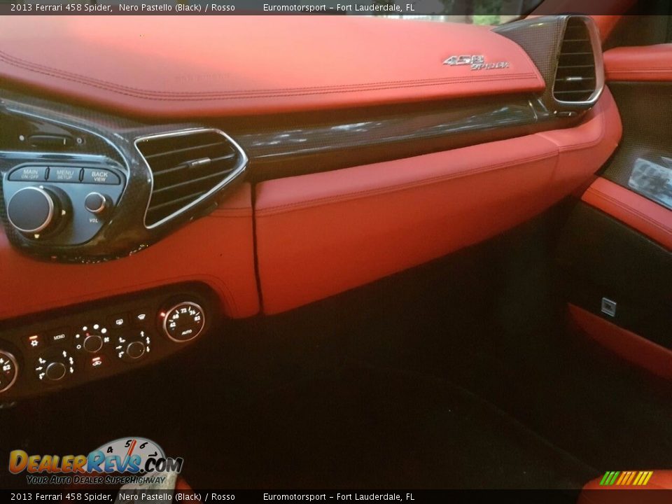 2013 Ferrari 458 Spider Nero Pastello (Black) / Rosso Photo #8