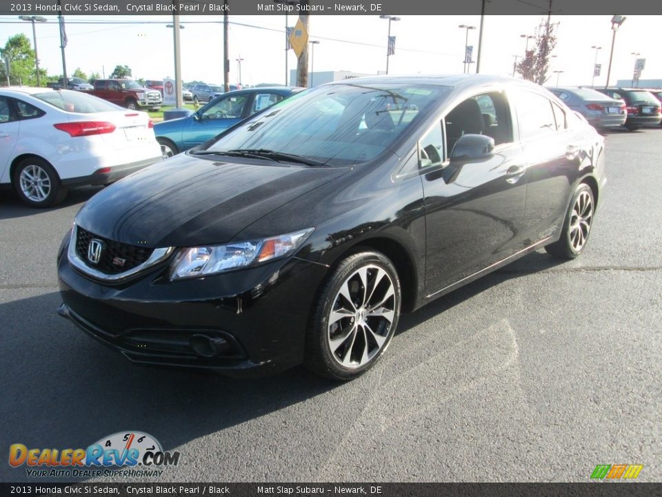 2013 Honda Civic Si Sedan Crystal Black Pearl / Black Photo #2