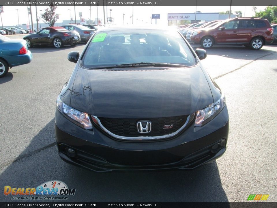 2013 Honda Civic Si Sedan Crystal Black Pearl / Black Photo #3