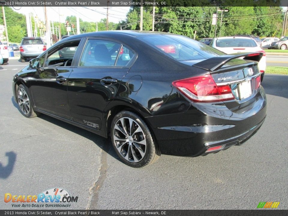 2013 Honda Civic Si Sedan Crystal Black Pearl / Black Photo #8