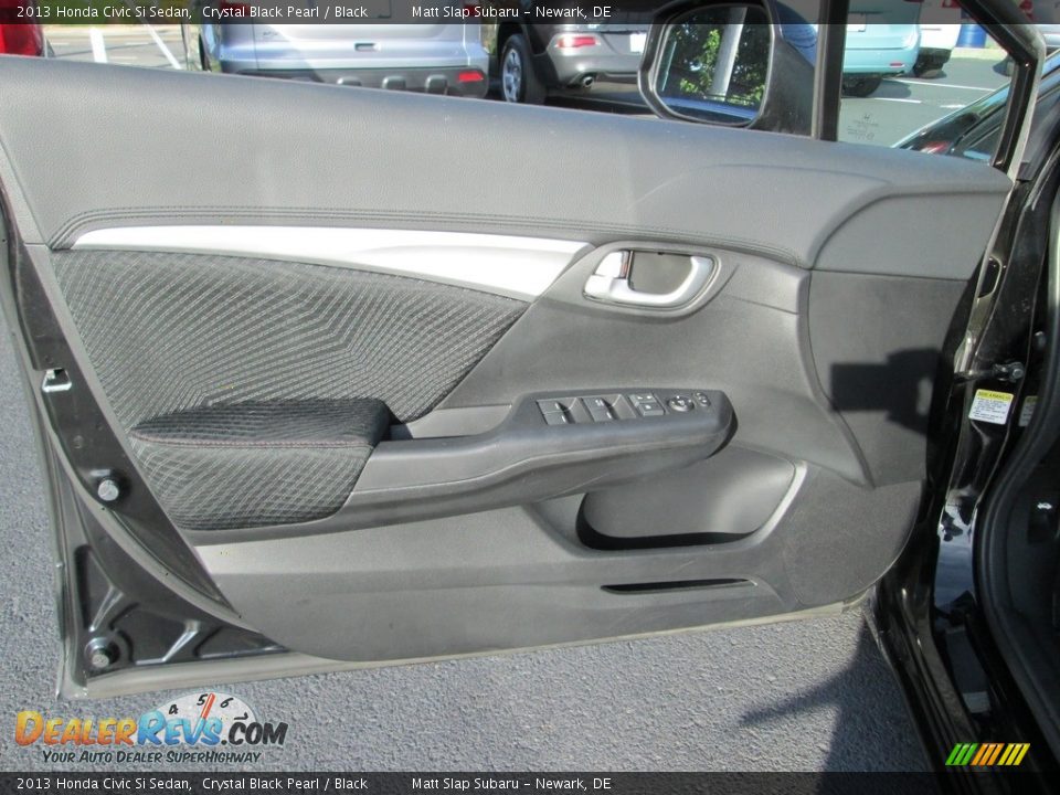 2013 Honda Civic Si Sedan Crystal Black Pearl / Black Photo #13