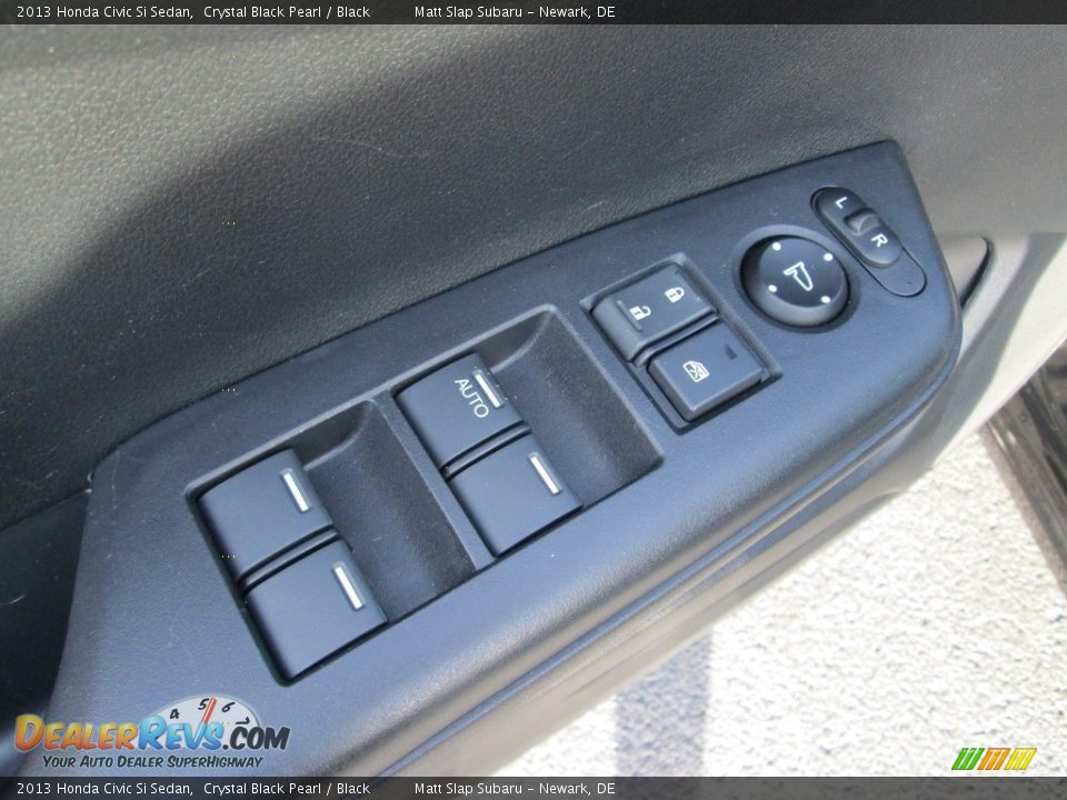 2013 Honda Civic Si Sedan Crystal Black Pearl / Black Photo #14