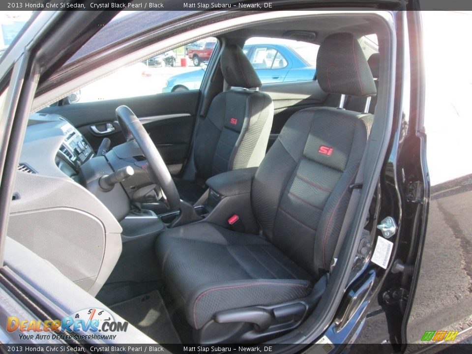 2013 Honda Civic Si Sedan Crystal Black Pearl / Black Photo #15