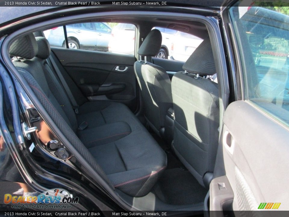 2013 Honda Civic Si Sedan Crystal Black Pearl / Black Photo #18