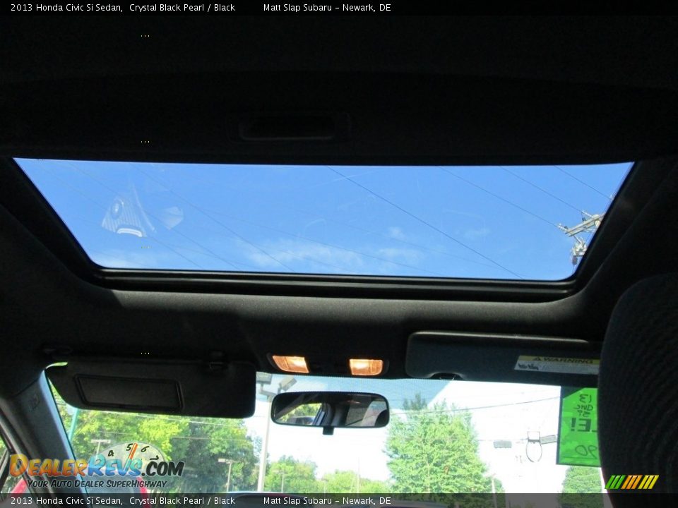 2013 Honda Civic Si Sedan Crystal Black Pearl / Black Photo #20
