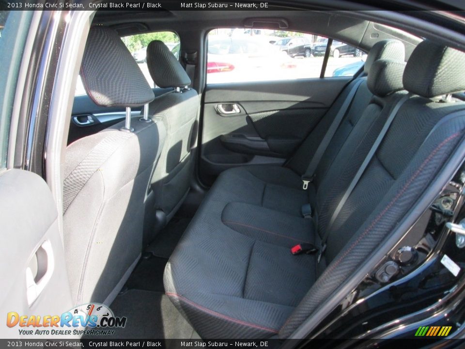 2013 Honda Civic Si Sedan Crystal Black Pearl / Black Photo #21
