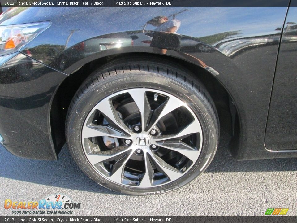 2013 Honda Civic Si Sedan Crystal Black Pearl / Black Photo #22