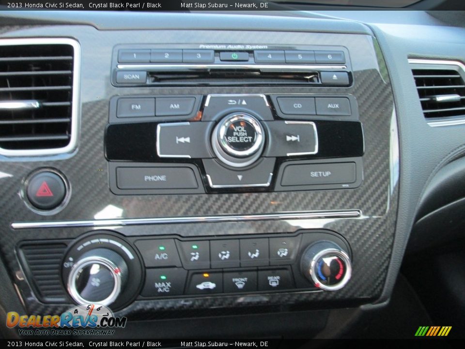 2013 Honda Civic Si Sedan Crystal Black Pearl / Black Photo #26