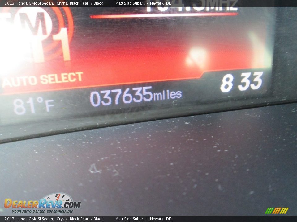 2013 Honda Civic Si Sedan Crystal Black Pearl / Black Photo #29