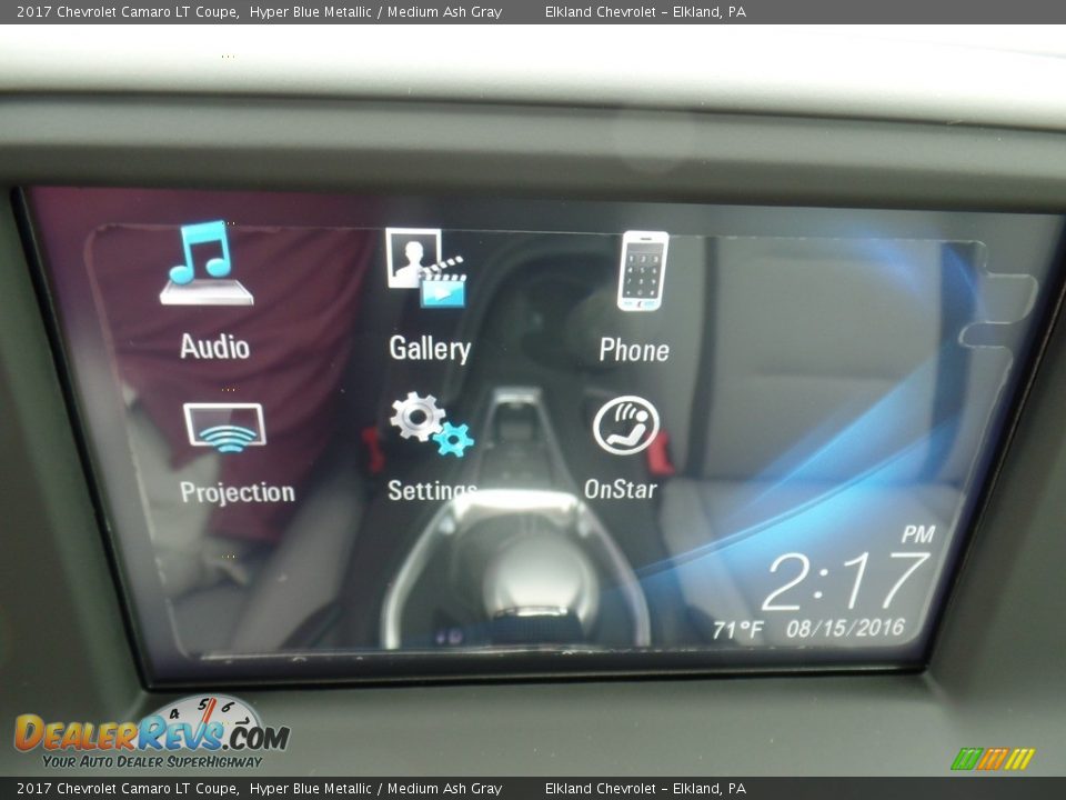 2017 Chevrolet Camaro LT Coupe Hyper Blue Metallic / Medium Ash Gray Photo #24