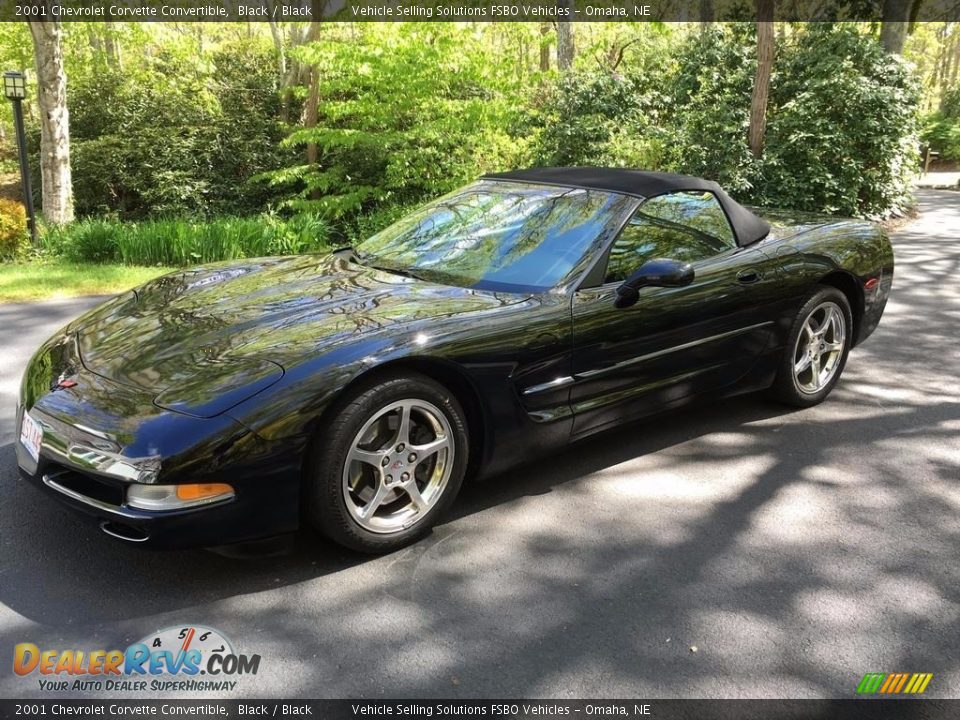 2001 Chevrolet Corvette Convertible Black / Black Photo #1