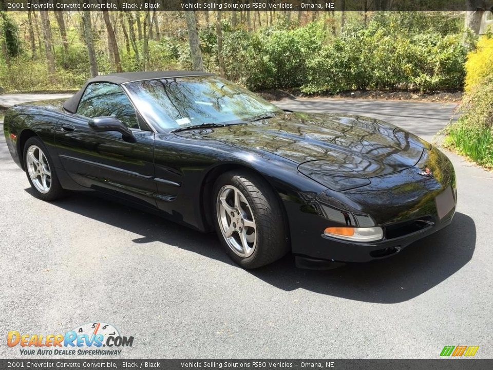 2001 Chevrolet Corvette Convertible Black / Black Photo #4