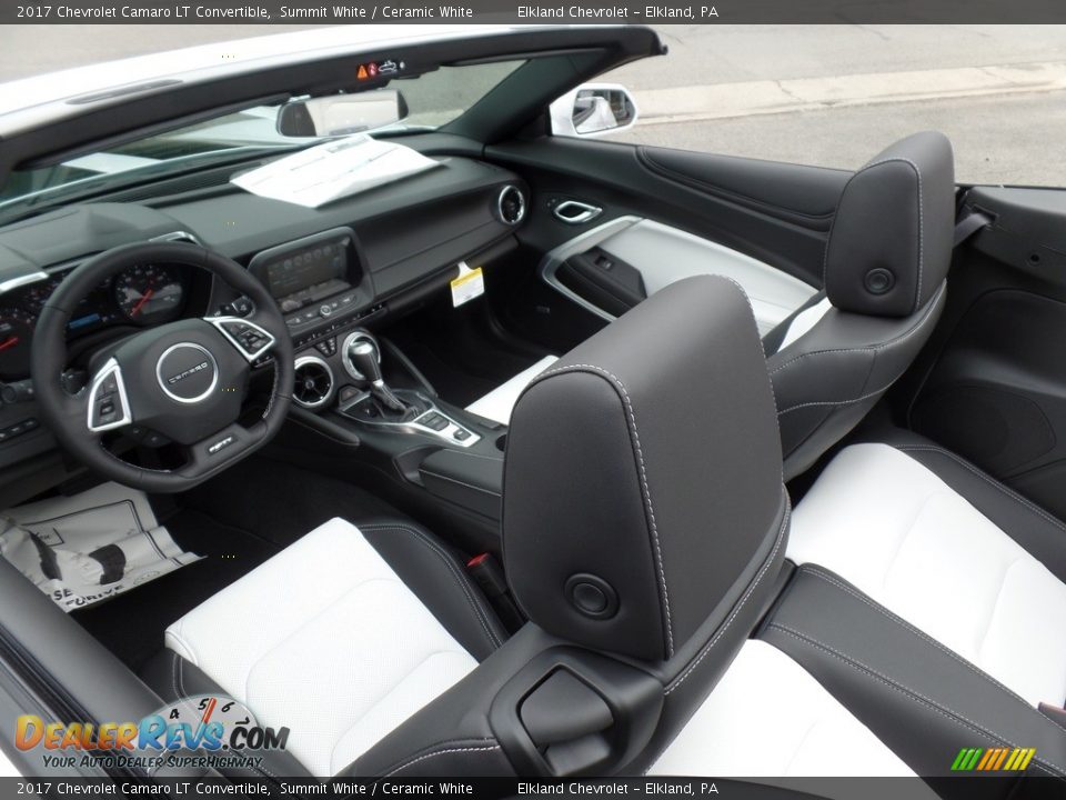 Ceramic White Interior - 2017 Chevrolet Camaro LT Convertible Photo #15