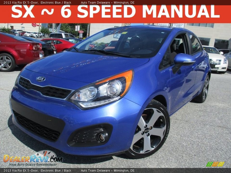 2013 Kia Rio EX 5-Door Electronic Blue / Black Photo #1