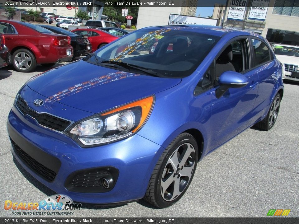 2013 Kia Rio EX 5-Door Electronic Blue / Black Photo #2