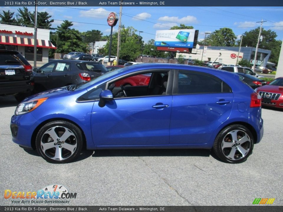 2013 Kia Rio EX 5-Door Electronic Blue / Black Photo #3