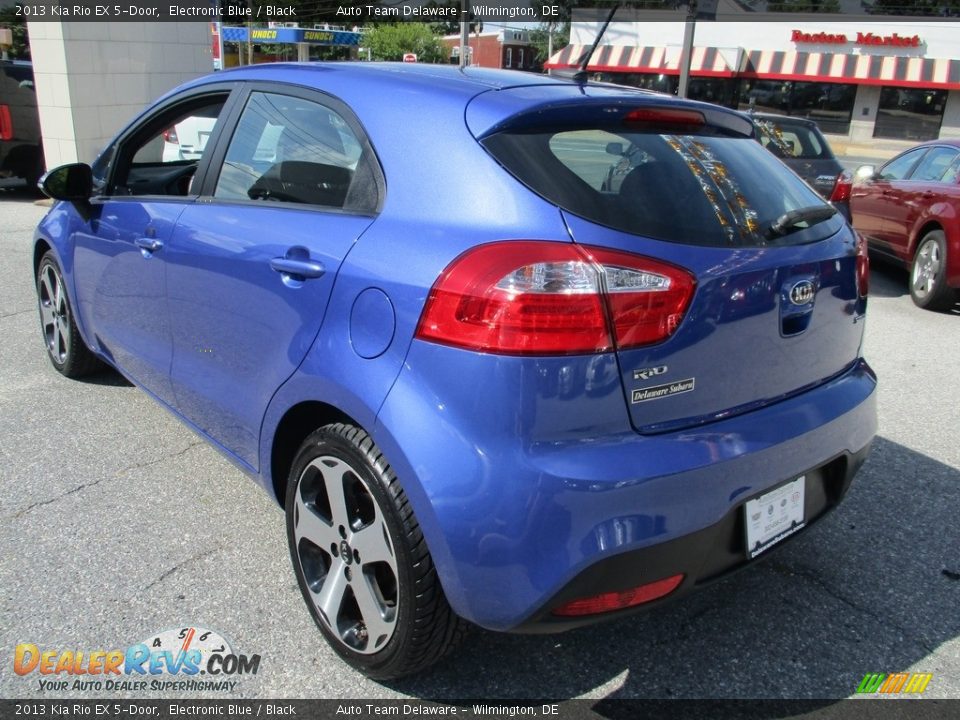 2013 Kia Rio EX 5-Door Electronic Blue / Black Photo #4