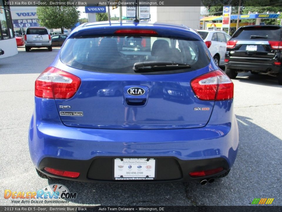 2013 Kia Rio EX 5-Door Electronic Blue / Black Photo #5