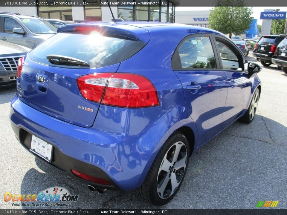 2013 Kia Rio EX 5-Door Electronic Blue / Black Photo #6