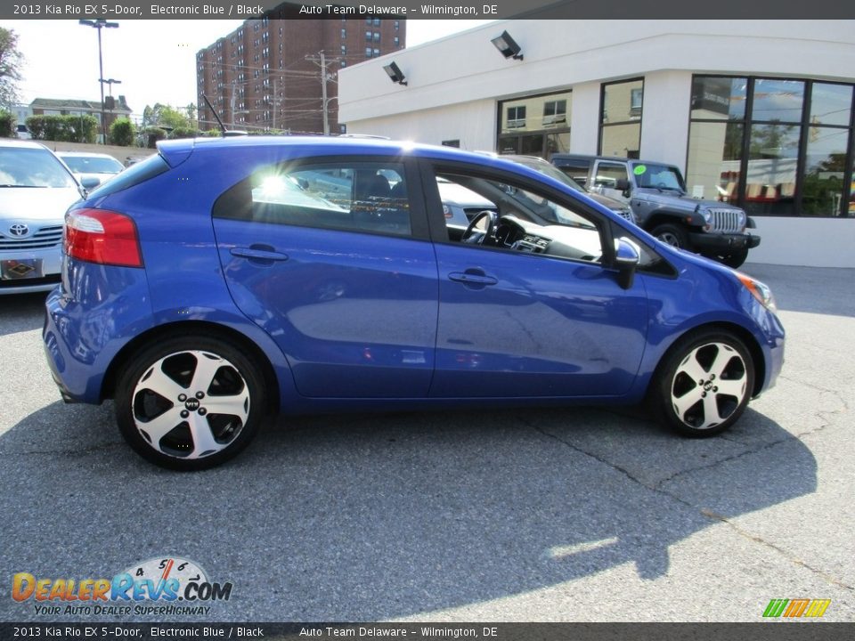 2013 Kia Rio EX 5-Door Electronic Blue / Black Photo #7