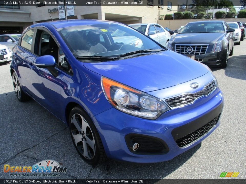 2013 Kia Rio EX 5-Door Electronic Blue / Black Photo #8