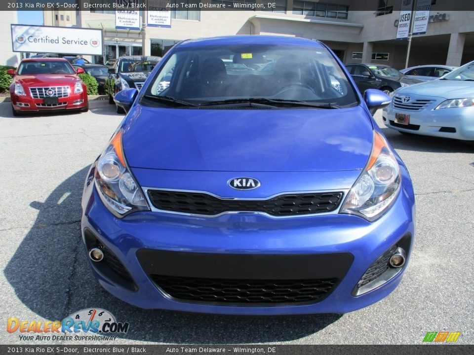 2013 Kia Rio EX 5-Door Electronic Blue / Black Photo #9