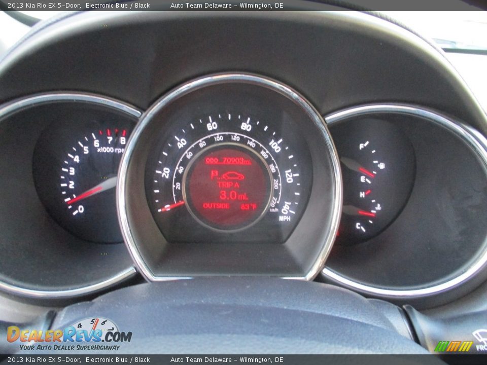 2013 Kia Rio EX 5-Door Electronic Blue / Black Photo #12