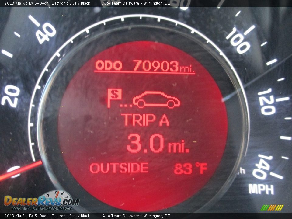 2013 Kia Rio EX 5-Door Electronic Blue / Black Photo #13