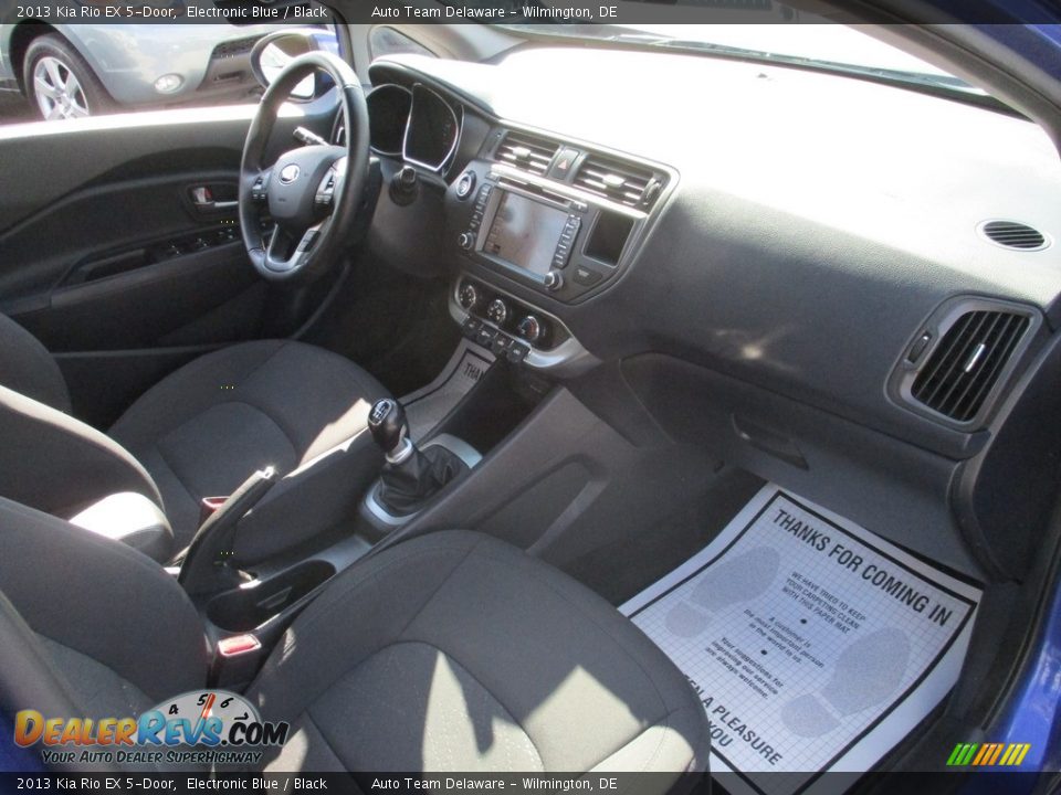 2013 Kia Rio EX 5-Door Electronic Blue / Black Photo #14