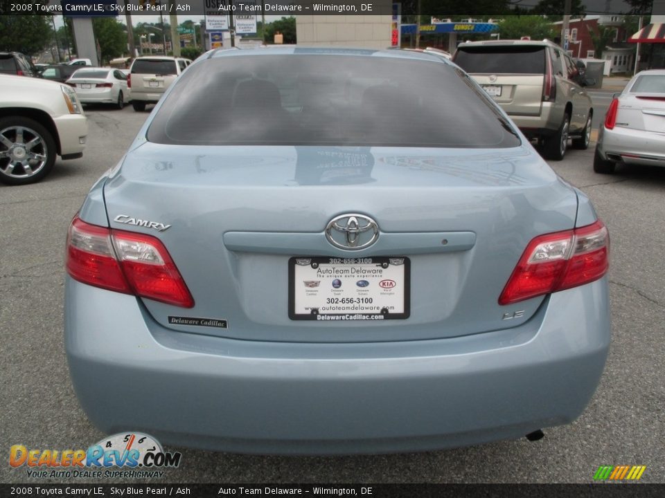 2008 Toyota Camry LE Sky Blue Pearl / Ash Photo #5
