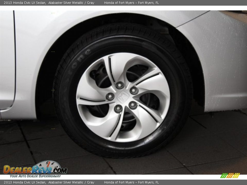 2013 Honda Civic LX Sedan Alabaster Silver Metallic / Gray Photo #2