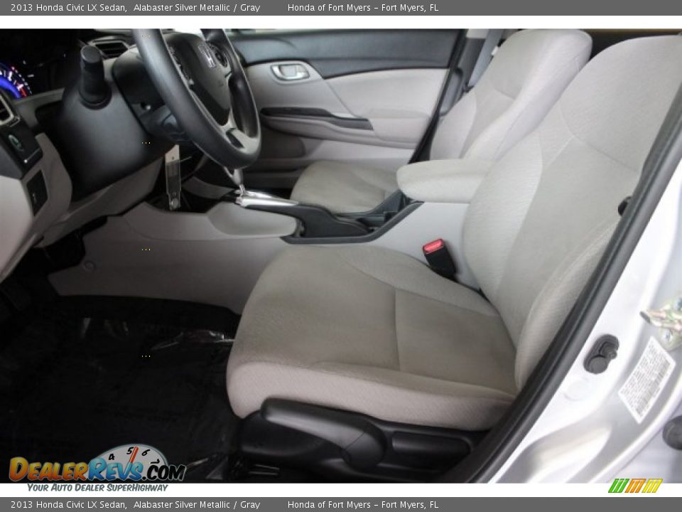 2013 Honda Civic LX Sedan Alabaster Silver Metallic / Gray Photo #9