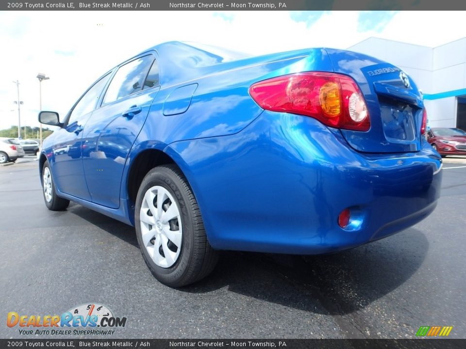 2009 Toyota Corolla LE Blue Streak Metallic / Ash Photo #7