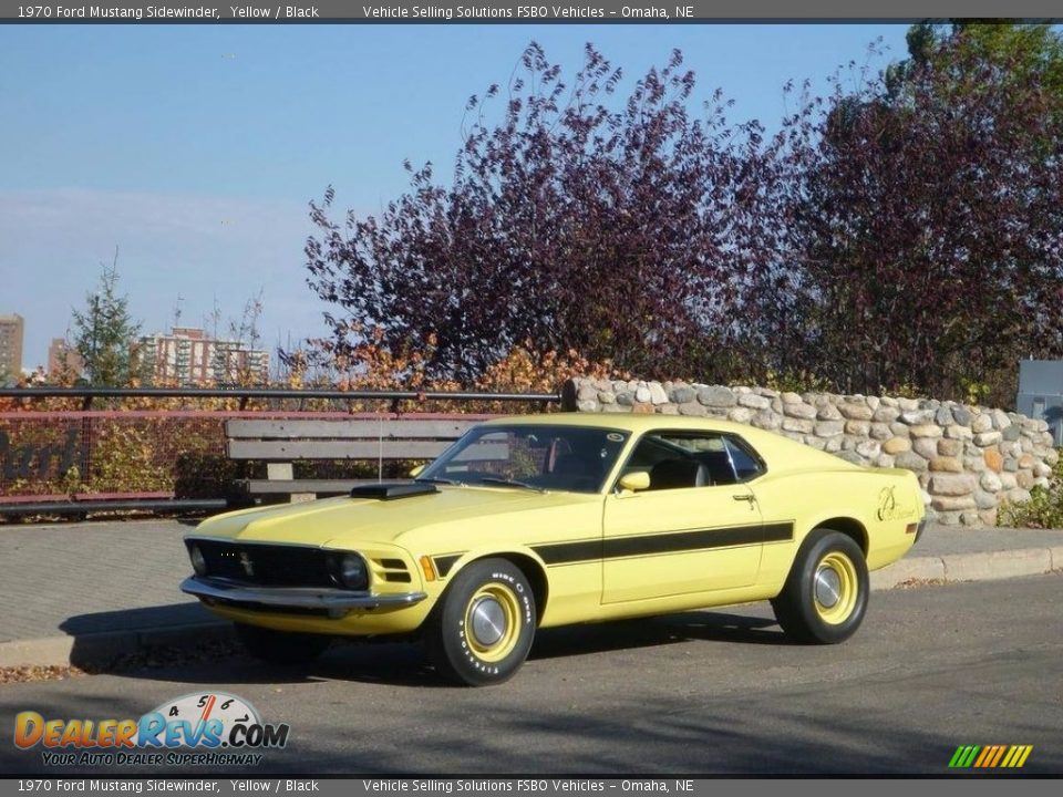 1970 Ford Mustang Sidewinder Yellow / Black Photo #2