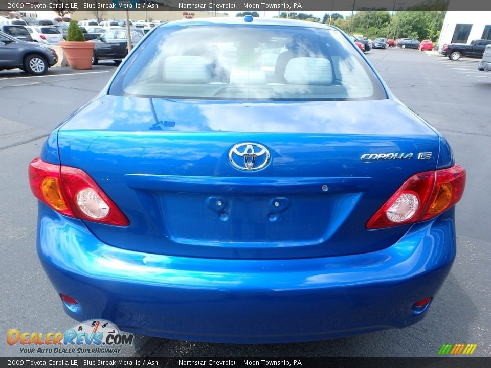 2009 Toyota Corolla LE Blue Streak Metallic / Ash Photo #8