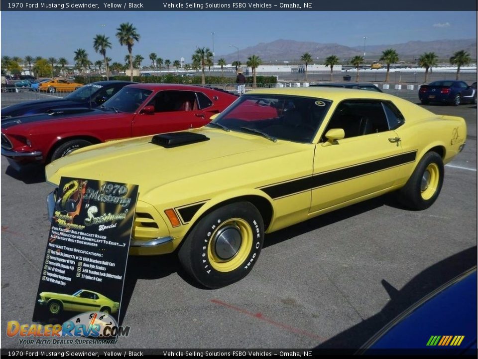 1970 Ford Mustang Sidewinder Yellow / Black Photo #3