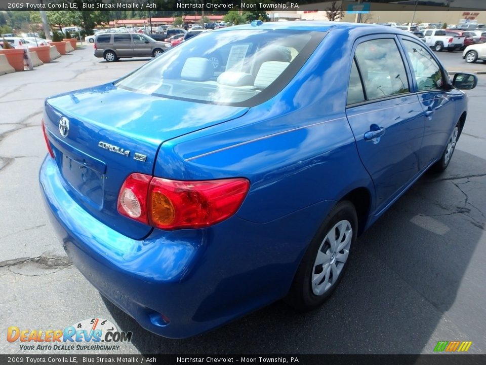 2009 Toyota Corolla LE Blue Streak Metallic / Ash Photo #9
