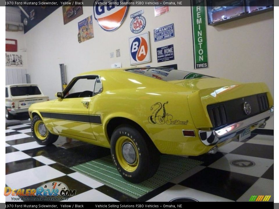 1970 Ford Mustang Sidewinder Yellow / Black Photo #5