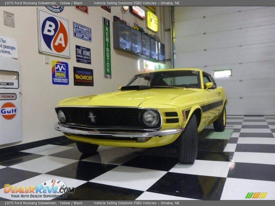 1970 Ford Mustang Sidewinder Yellow / Black Photo #6