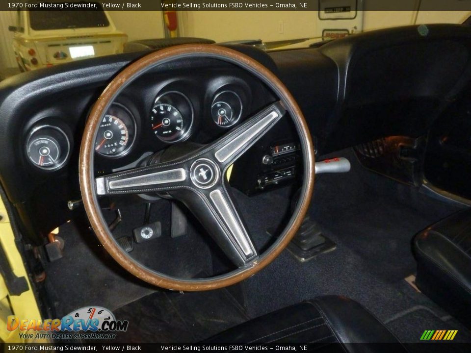 1970 Ford Mustang Sidewinder Yellow / Black Photo #12